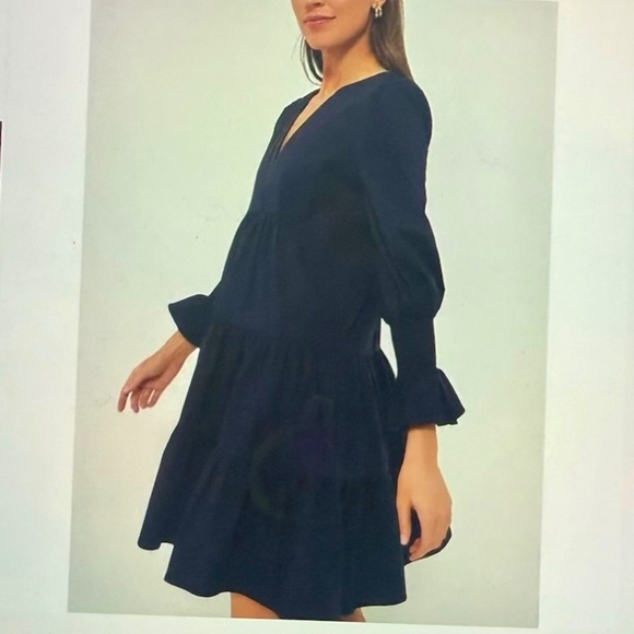 Tuckernuck Pomander Place Navy Cotton Poplin Kenzo Dress in Medium - Picture 2 of 7